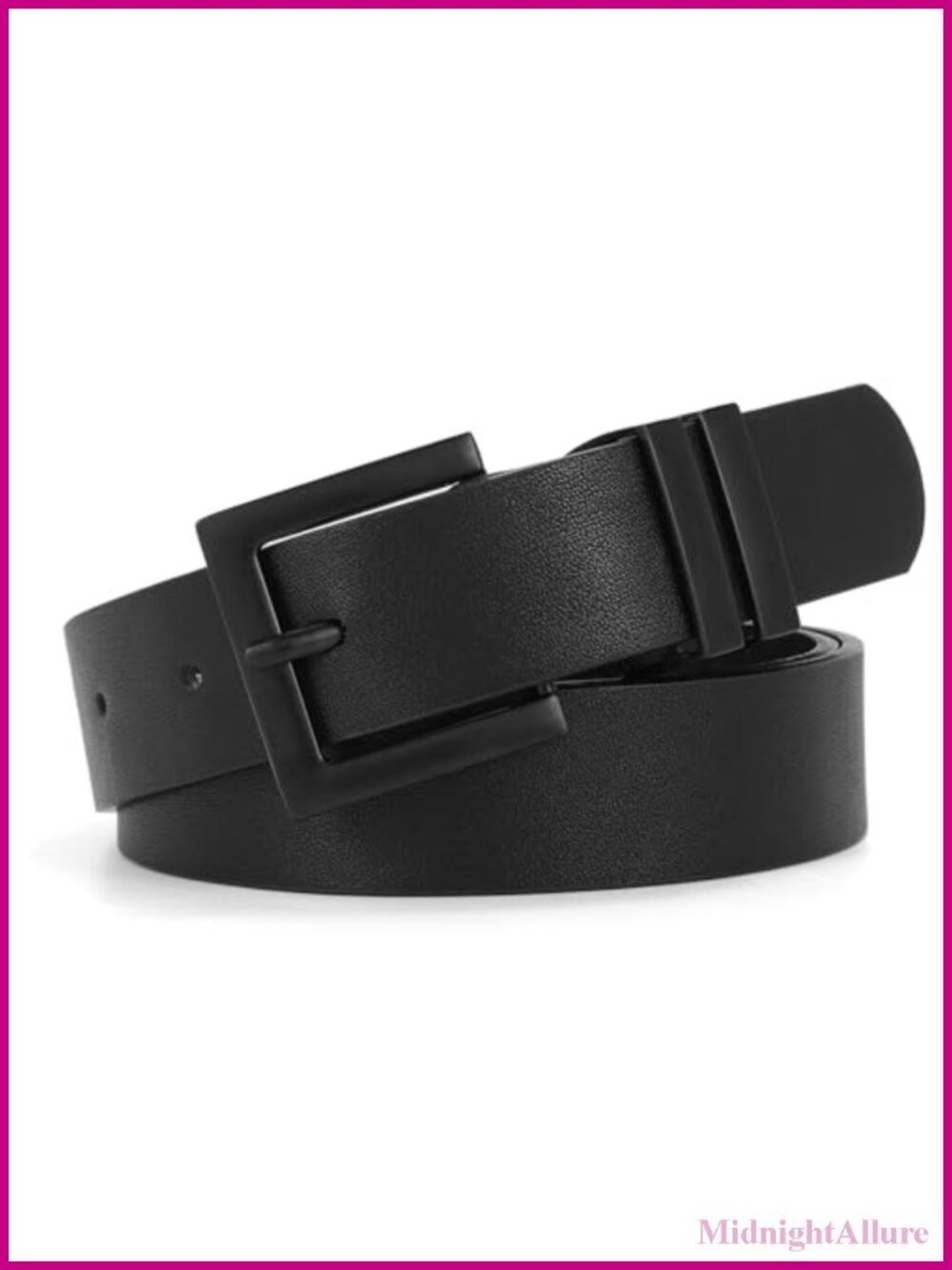 Women's PU Leather Belt Square Buckle Waist Belt for Jeans Pants Dresses